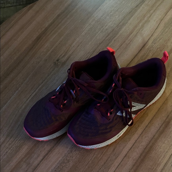 Maroon and Silver Athletic Shoes - Picture 1 of 9